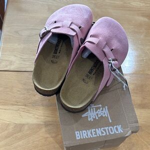 Birkenstock x Stüssy Collaboration Soft Pink Clogs
